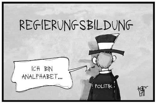 Cartoon: Regierungsbildung (medium) by Kostas Koufogiorgos tagged karikatur,koufogiorgos,illustration,cartoon,deutschland,politik,bildung,analphabet,demokratie,karikatur,koufogiorgos,illustration,cartoon,deutschland,politik,bildung,analphabet,demokratie