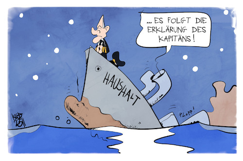 Cartoon: Regierungserklärung (medium) by Kostas Koufogiorgos tagged karikatur,koufogiorgos,regierungserklärung,titanic,untergang,scholz,karikatur,koufogiorgos,regierungserklärung,titanic,untergang,scholz