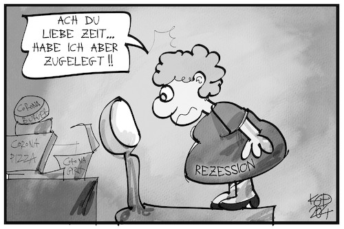 Cartoon: Rezession (medium) by Kostas Koufogiorgos tagged karikatur,koufogiorgos,illustration,cartoon,rezession,wirtschaft,corona,pandemie,krise,schwergewicht,karikatur,koufogiorgos,illustration,cartoon,rezession,wirtschaft,corona,pandemie,krise,schwergewicht