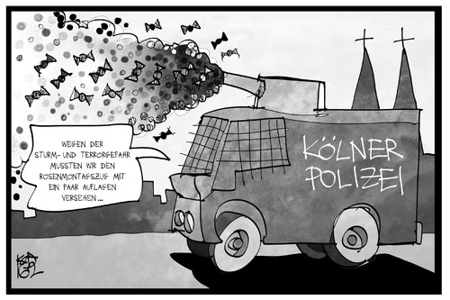 Cartoon: Rosenmontag in Köln (medium) by Kostas Koufogiorgos tagged karikatur,koufogiorgos,illustration,cartoon,rosenmontag,sturm,wind,karneval,fastnacht,wasserwerfer,polizei,kamellen,sicherheit,terrorismus,gefahr,karikatur,koufogiorgos,illustration,cartoon,rosenmontag,sturm,wind,karneval,fastnacht,wasserwerfer,polizei,kamellen,sicherheit,terrorismus,gefahr