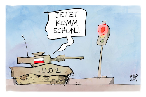 Rote Ampel für Leopard-Panzer Rote Ampel für Leopard-Panzer