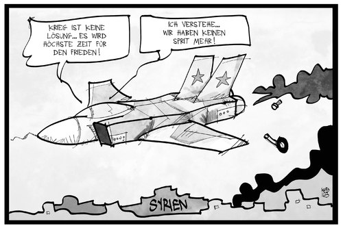 Cartoon: Russland zieht ab (medium) by Kostas Koufogiorgos tagged karikatur,koufogiorgos,illustration,cartoon,syrien,russland,flugzeug,krieg,frieden,wirtschaftlichkeit,pleite,konflikt,luftwaffe,karikatur,koufogiorgos,illustration,cartoon,syrien,russland,flugzeug,krieg,frieden,wirtschaftlichkeit,pleite,konflikt,luftwaffe