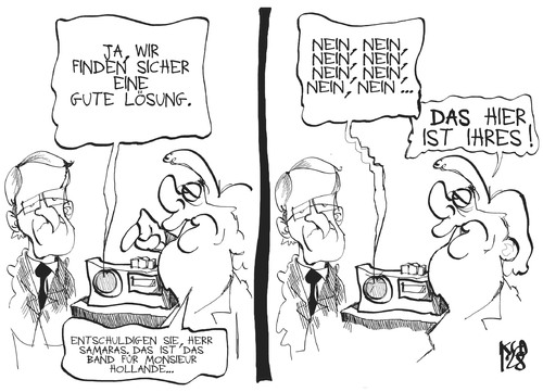 Samaras bei Merkel Samaras bei Merkel
