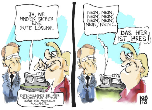 Samaras bei Merkel Samaras bei Merkel