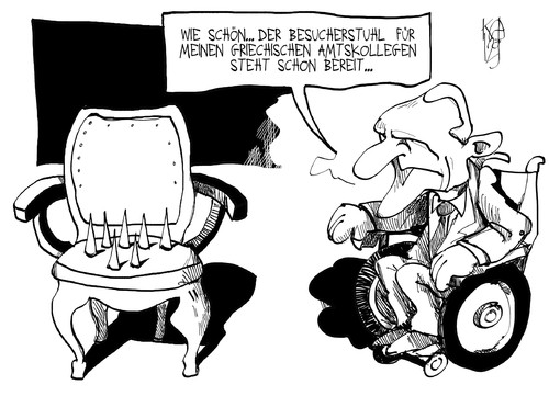 Schäuble empfängt Stournaras Schäuble empfängt Stournaras