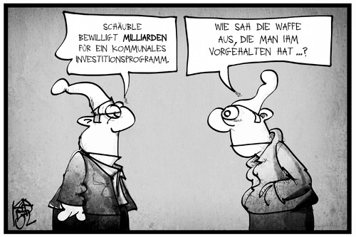 Schäuble investiert Schäuble investiert