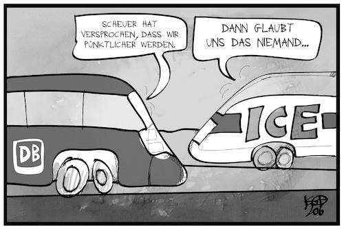 Cartoon: Schienenpakt (medium) by Kostas Koufogiorgos tagged karikatur,koufogiorgos,illustration,cartoon,schienenpakt,zug,bahn,scheuer,schienenverkehr,infrastruktur,pünktlichkeit,verkehrsminister,karikatur,koufogiorgos,illustration,cartoon,schienenpakt,zug,bahn,scheuer,schienenverkehr,infrastruktur,pünktlichkeit,verkehrsminister