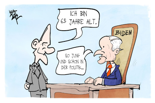 Cartoon: Scholz bei Biden (medium) by Kostas Koufogiorgos tagged karikatur,koufogiorgos,scholz,biden,alter,usa,karikatur,koufogiorgos,scholz,biden,alter,usa