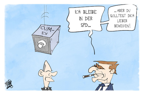 Cartoon: Schröder und Scholz (medium) by Kostas Koufogiorgos tagged karikatur,koufogiorgos,schröder,scholz,cum,ex,warburg,schließfach,kahrs,spd,karikatur,koufogiorgos,schröder,scholz,cum,ex,warburg,schließfach,kahrs,spd