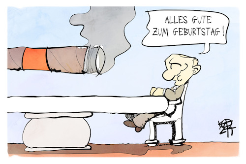Cartoon: Schröder wird 80 (medium) by Kostas Koufogiorgos tagged karikatur,koufogiorgos,schröder,geburtstag,putin,tisch,80,karikatur,koufogiorgos,schröder,geburtstag,putin,tisch,80