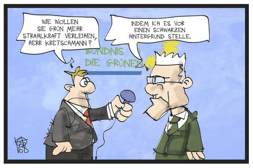 Cartoon: Schwarz-Grün (medium) by Kostas Koufogiorgos tagged karikatur,koufogiorgos,illustration,cartoon,schwarz,grün,kretschmann,partei,koalition,cdu,reporter,interview,karikatur,koufogiorgos,illustration,cartoon,schwarz,grün,kretschmann,partei,koalition,cdu,reporter,interview