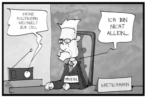 Cartoon: Schwarz-Grün (medium) by Kostas Koufogiorgos tagged karikatur,koufogiorgos,illustration,cartoon,niedersachsen,twesten,kretschmann,gruene,cdu,schwarz,gruen,politik,partei,karikatur,koufogiorgos,illustration,cartoon,niedersachsen,twesten,kretschmann,gruene,cdu,schwarz,gruen,politik,partei