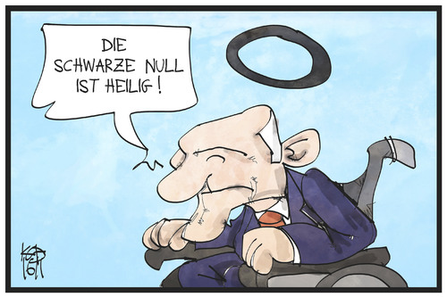 Cartoon: Schwarze Null (medium) by Kostas Koufogiorgos tagged karikatur,koufogiorgos,illustration,cartoon,schwarze,null,schäuble,finanzminister,heiligenschein,gloriole,haushalt,finanzen,politik,karikatur,koufogiorgos,illustration,cartoon,schwarze,null,schäuble,finanzminister,heiligenschein,gloriole,haushalt,finanzen,politik