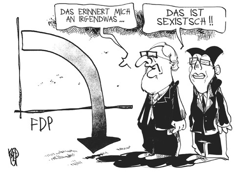 Cartoon: Sexismus-Debatte (medium) by Kostas Koufogiorgos tagged brüderle,rösler,fdp,sexismus,aufschrei,debatte,umfrage,kurve,karikatur,kostas,koufogiorgos,brüderle,rösler,fdp,sexismus,aufschrei,debatte,umfrage,kurve,karikatur,kostas,koufogiorgos