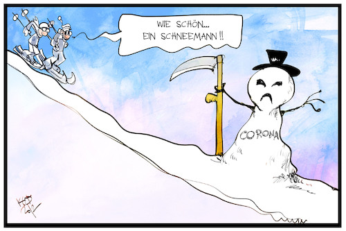 Cartoon: Ski fahren (medium) by Kostas Koufogiorgos tagged karikatur,koufogiorgos,illustration,cartoon,ski,urlaub,spass,corona,tote,sensenmann,pandemie,schnee,freizeit,karikatur,koufogiorgos,illustration,cartoon,ski,urlaub,spass,corona,tote,sensenmann,pandemie,schnee,freizeit