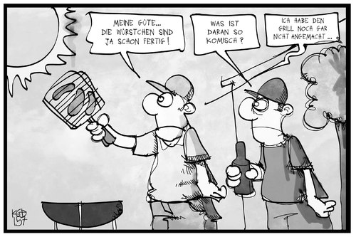 Cartoon: Sommerhitze in Deutschland (medium) by Kostas Koufogiorgos tagged karikatur,koufogiorgos,illustration,cartoon,sommer,hitze,hitzewelle,grillen,würstchen,sonne,essen,grill,wetter,klima,karikatur,koufogiorgos,illustration,cartoon,sommer,hitze,hitzewelle,grillen,würstchen,sonne,essen,grill,wetter,klima