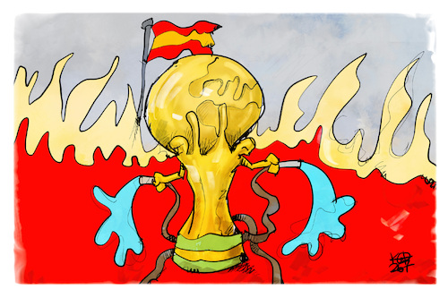 Cartoon: Spanien (medium) by Kostas Koufogiorgos tagged karikatur,koufogiorgos,spanien,waldbrand,pokal,weltmeister,feuer,karikatur,koufogiorgos,spanien,waldbrand,pokal,weltmeister,feuer