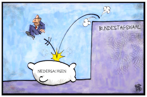 Cartoon: SPD-Sieg (medium) by Kostas Koufogiorgos tagged karikatur,koufogiorgos,illustration,cartoon,spd,wahl,niedersachsen,landtagswahl,fall,sturz,weich,kissen,abfedern,sprung,schulz,vorsitzender,partei,bundestagswahl,wahlsieg,sozialdemokratie,politik,karikatur,koufogiorgos,illustration,cartoon,spd,wahl,niedersachsen,landtagswahl,fall,sturz,weich,kissen,abfedern,sprung,schulz,vorsitzender,partei,bundestagswahl,wahlsieg,sozialdemokratie,politik