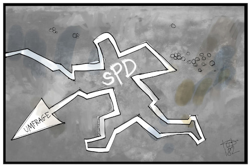 Cartoon: SPD (medium) by Kostas Koufogiorgos tagged karikatur,koufogiorgos,illustration,cartoon,spd,umfrage,tatort,tod,leiche,politik,sozialdemokratie,partei,demographie,karikatur,koufogiorgos,illustration,cartoon,spd,umfrage,tatort,tod,leiche,politik,sozialdemokratie,partei,demographie