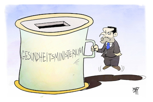 Cartoon: Spendenaffäre (medium) by Kostas Koufogiorgos tagged karikatur,koufogiorgos,illustration,cartoon,spende,spahn,gesundheitsministerium,geld,korruption,karikatur,koufogiorgos,illustration,cartoon,spende,spahn,gesundheitsministerium,geld,korruption