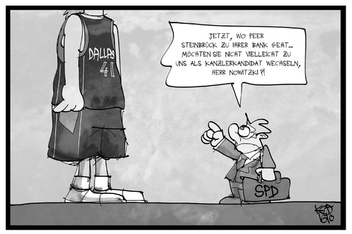 Steinbrück und Nowitzki Steinbrück und Nowitzki