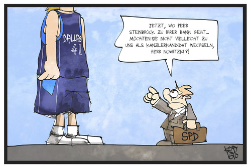 Steinbrück und Nowitzki Steinbrück und Nowitzki