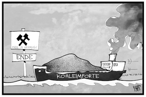 Cartoon: Steinkohlen-Abschied (medium) by Kostas Koufogiorgos tagged karikatur,koufogiorgos,illustration,cartoon,steinkohle,zeche,bottrop,prosper,haniel,kohle,energie,arbeit,ruhrgebiet,karikatur,koufogiorgos,illustration,cartoon,steinkohle,zeche,bottrop,prosper,haniel,kohle,energie,arbeit,ruhrgebiet