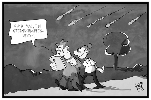 Cartoon: Sternschnuppen (medium) by Kostas Koufogiorgos tagged karikatur,koufogiorgos,illustration,cartoon,sternschnuppen,perseiden,video,smartphone,internet,natur,himmel,sterne,wünsche,karikatur,koufogiorgos,illustration,cartoon,sternschnuppen,perseiden,video,smartphone,internet,natur,himmel,sterne,wünsche