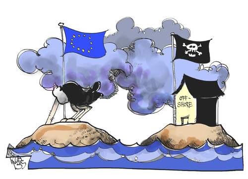 Cartoon: Steuerhinterziehung (medium) by Kostas Koufogiorgos tagged steuerhinterziehung,eu,gipfel,europa,piraten,offshore,steuern,geld,karikatur,koufogiorgos,steuerhinterziehung,eu,gipfel,europa,piraten,offshore,steuern,geld,karikatur,koufogiorgos