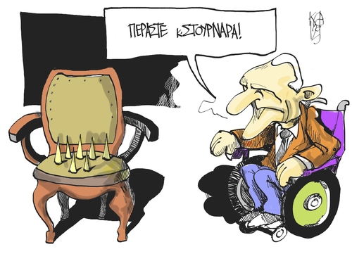 Cartoon: Stournaras in Germany (medium) by Kostas Koufogiorgos tagged paketo,metron,austerity,plan,stournaras,schaeuble,eurozone,greece,ellada,koufogiorgos,skitso,cartoon,paketo,metron,austerity,plan,stournaras,schaeuble,eurozone,greece,ellada,koufogiorgos,skitso,cartoon