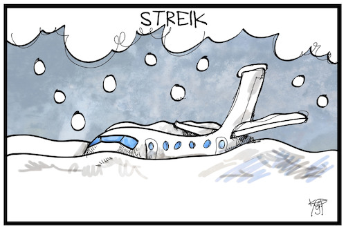 Cartoon: Streik am Flughafen (medium) by Kostas Koufogiorgos tagged karikatur,koufogiorgos,illustration,cartoon,flughafen,streik,sicherheitspersonal,arbeitskampf,schnee,winter,wetter,flugzeug,karikatur,koufogiorgos,illustration,cartoon,flughafen,streik,sicherheitspersonal,arbeitskampf,schnee,winter,wetter,flugzeug