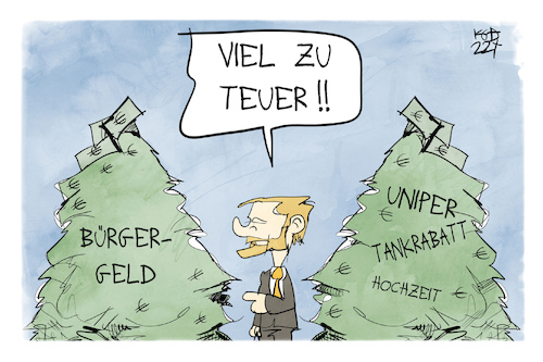 Cartoon: Streit um das Bürgergeld (medium) by Kostas Koufogiorgos tagged koufogiorgos,karikatur,bürgergeld,kosten,lindner,uniper,steuern,geld,koufogiorgos,karikatur,bürgergeld,kosten,lindner,uniper,steuern,geld