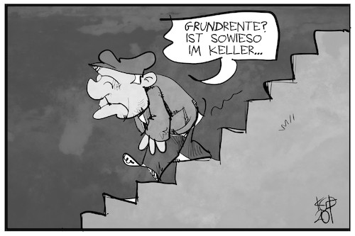 Cartoon: Streit um die Grundrente (medium) by Kostas Koufogiorgos tagged karikatur,koufogiorgos,illustration,cartoon,grundrente,union,spd,keller,karikatur,koufogiorgos,illustration,cartoon,grundrente,union,spd,keller