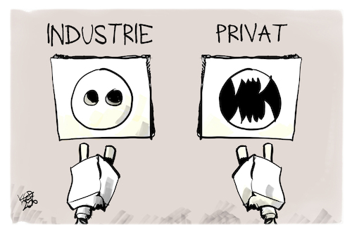 Cartoon: Strompreise (medium) by Kostas Koufogiorgos tagged karikatur,koufogiorgos,strompreis,industrie,privat,steckdose,verbraucher,stromsteuer,karikatur,koufogiorgos,strompreis,industrie,privat,steckdose,verbraucher,stromsteuer