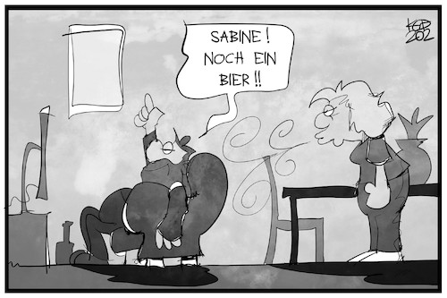 Cartoon: Sturmtief Sabine (medium) by Kostas Koufogiorgos tagged karikatur,koufogiorgos,illustration,cartoon,sabine,sturm,sturmtief,orkan,pascha,paar,familie,mann,frau,bier,sexismus,fernsehen,freizeit,haushalt,wetter,karikatur,koufogiorgos,illustration,cartoon,sabine,sturm,sturmtief,orkan,pascha,paar,familie,mann,frau,bier,sexismus,fernsehen,freizeit,haushalt,wetter