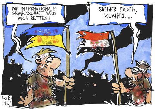 Cartoon: Syrien-Ukraine (medium) by Kostas Koufogiorgos tagged illustration,karikatur,cartoon,koufogiorgos,krisengebiet,syrien,ukraine,bürgerkrieg,konflikt,westen,europa,hilfe,opfer,illustration,karikatur,cartoon,koufogiorgos,krisengebiet,syrien,ukraine,bürgerkrieg,konflikt,westen,europa,hilfe,opfer