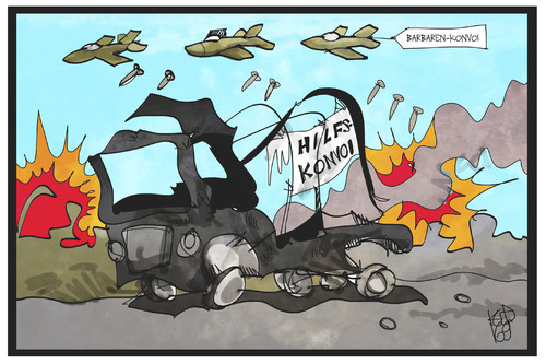 Cartoon: Syrien (medium) by Kostas Koufogiorgos tagged karikatur,koufogiorgos,illustration,cartoon,syrien,hilfskonvoi,bombardierung,bomber,flugzeug,krieg,konflikt,humanitaet,karikatur,koufogiorgos,illustration,cartoon,syrien,hilfskonvoi,bombardierung,bomber,flugzeug,krieg,konflikt,humanitaet