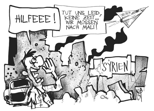 Cartoon: Syrien und Mali (medium) by Kostas Koufogiorgos tagged un,vereinte,nationen,mali,einsatz,konflikt,islamismus,terrorismus,syrien,assad,hilfe,luftwaffe,frankreich,karikatur,kostas,koufogiorgos,un,vereinte,nationen,mali,einsatz,konflikt,islamismus,terrorismus,syrien,assad,hilfe,luftwaffe,frankreich,karikatur,kostas,koufogiorgos