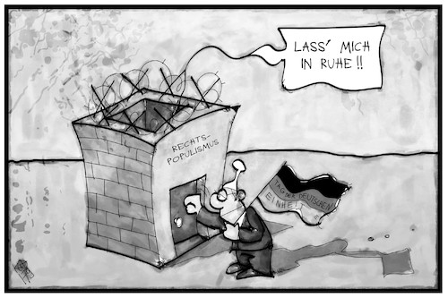 Cartoon: Tag der deutschen Einheit (medium) by Kostas Koufogiorgos tagged karikatur,koufogiorgos,illustration,cartoon,feiertag,einheit,deutschland,gedenktag,fahne,rechtspopulismus,trennung,abschpttung,karikatur,koufogiorgos,illustration,cartoon,feiertag,einheit,deutschland,gedenktag,fahne,rechtspopulismus,trennung,abschpttung