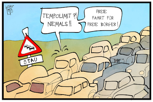 Cartoon: Tempolimit (medium) by Kostas Koufogiorgos tagged karikatur,koufogiorgos,illustration,cartoon,tempo,tempolimit,geschwindigkeit,begrenzung,auto,stau,verkehr,mobilität,autofahrer,strasse,autobahn,karikatur,koufogiorgos,illustration,cartoon,tempo,tempolimit,geschwindigkeit,begrenzung,auto,stau,verkehr,mobilität,autofahrer,strasse,autobahn