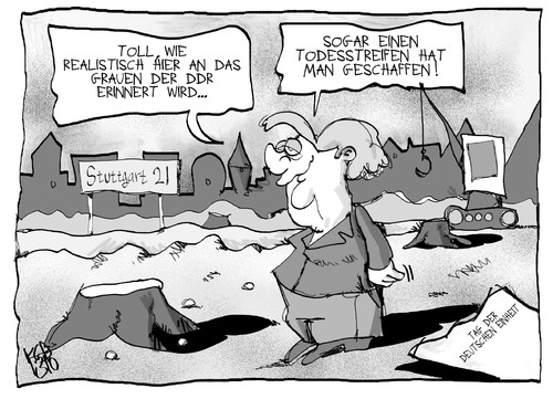 Cartoon: Todesstreifen (medium) by Kostas Koufogiorgos tagged todesstreifen,21,einheit,merkel,stuttgart,park,karikatur,koufogiorgos,stuttgart,merkel,einheit,21,todesstreifen,park,karikatur,koufogiorgos