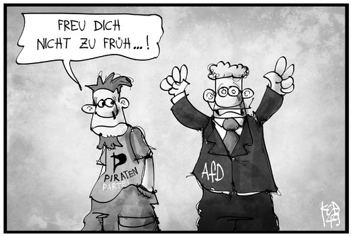 Cartoon: Trendparteien (medium) by Kostas Koufogiorgos tagged karikaturen,illustration,cartoon,koufogiorgos,piraten,afd,partei,trendpartei,wahl,sieg,politik,politiker,karikaturen,illustration,cartoon,koufogiorgos,piraten,afd,partei,trendpartei,wahl,sieg,politik,politiker