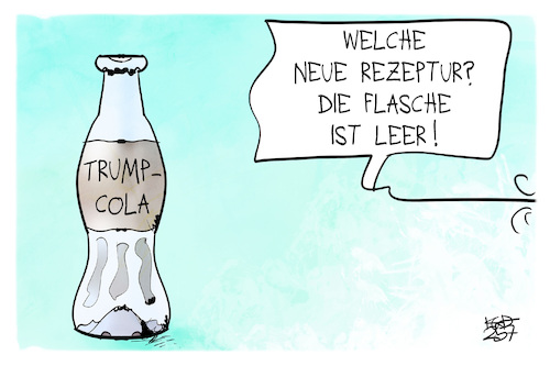 Cartoon: Trump-Cola (medium) by Kostas Koufogiorgos tagged karikatur,koufogiorgos,trump,cola,rezeptur,leer,karikatur,koufogiorgos,trump,cola,rezeptur,leer