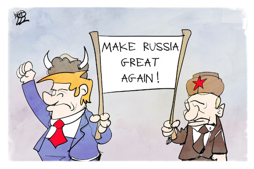 Cartoon: Trump und Putin (medium) by Kostas Koufogiorgos tagged karikatur,koufogiorgos,putin,russland,trump,usa,karikatur,koufogiorgos,putin,russland,trump,usa