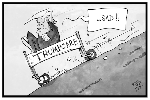 Cartoon: Trumpcare (medium) by Kostas Koufogiorgos tagged karikatur,koufogiorgos,illustration,cartoon,trumpcare,obamacare,statue,denkmal,scheitern,gesundheitsreform,usa,politik,karikatur,koufogiorgos,illustration,cartoon,trumpcare,obamacare,statue,denkmal,scheitern,gesundheitsreform,usa,politik