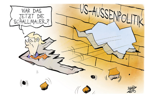 Cartoon: Trumps Durchbruch (medium) by Kostas Koufogiorgos tagged karikatur,koufogiorgos,trump,durchbruch,schallmauer,aussenpolitik,b2,waffen,krieg,karikatur,koufogiorgos,trump,durchbruch,schallmauer,aussenpolitik,b2,waffen,krieg
