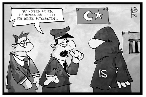 Cartoon: Türkei (medium) by Kostas Koufogiorgos tagged karikatur,koufogiorgos,illustration,cartoon,tuerkei,putschist,gefangener,terrorist,polizei,polizist,is,gefängnis,haft,entlassung,karikatur,koufogiorgos,illustration,cartoon,tuerkei,putschist,gefangener,terrorist,polizei,polizist,is,gefängnis,haft,entlassung