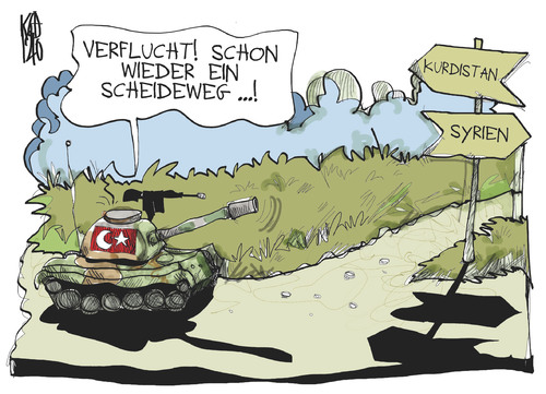 Cartoon: Türkei und Syrien (medium) by Kostas Koufogiorgos tagged syrien,türkei,konflikt,krieg,kurdistan,panzer,armee,militär,angriff,soldat,karikatur,kostas,koufogiorgos,syrien,türkei,konflikt,krieg,kurdistan,panzer,armee,militär,angriff,soldat,karikatur,kostas,koufogiorgos