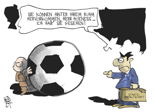 Cartoon: Uli Hoeneß (medium) by Kostas Koufogiorgos tagged hoeness,steuerhinterziehung,steuersünder,staatsanwalt,fussball,ruhm,karikatur,koufogiorgos,bayern,muenchen,hoeness,steuerhinterziehung,steuersünder,staatsanwalt,fussball,ruhm,karikatur,koufogiorgos,bayern,muenchen