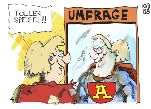 Cartoon: Umfragehoch (medium) by Kostas Koufogiorgos tagged merkel,spiegel,umfrage,cdu,bundeskanzlerin,wahl,karikatur,kostas,koufogiorgos,merkel,spiegel,umfrage,cdu,bundeskanzlerin,wahl,karikatur,kostas,koufogiorgos